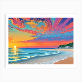 Sunset Paradise Art Print