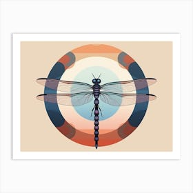 Dragonfly Blue Eyed Darner Aeshna Illustration Minimal 7 Art Print