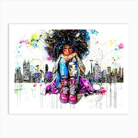 Little Miss Perfect - Urban Threads Art Print