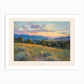 Western Sunset Landscapes Colorado 1 Poster Art Print