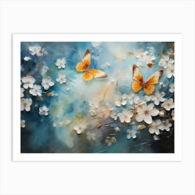 Butterflies And Blossoms Art Print