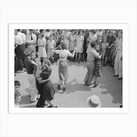 Street Dance, National Rice Festival, Crowley, Louisiana By Russell Lee Art Print