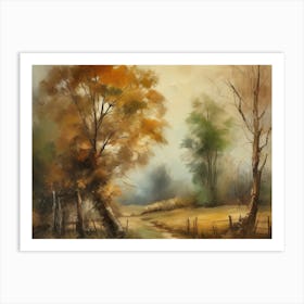 Printable Wall Art, Vintage Landscape, Farmhouse Wall Decorations, Vintage Landscape Oil Painting.12 1 Art Print