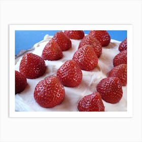 Strawberry Cake Art Print