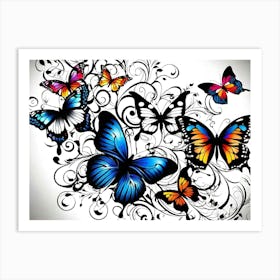 Butterfly Painting 66 Art Print