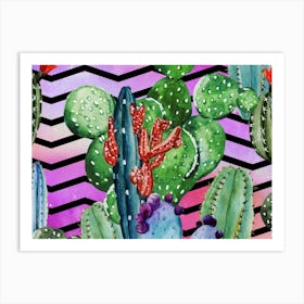 Tropical Synthwave Space #11 Neon Geometric Jungle Art Print