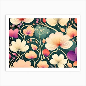 Floral Background 1 Art Print