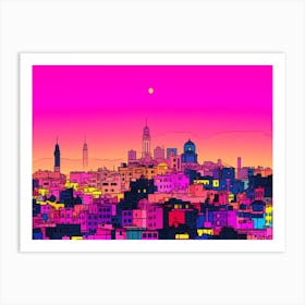 Amman Skyline Art Print