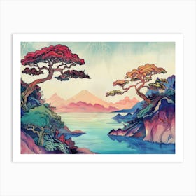 Landscape With Trees 6 Art Print