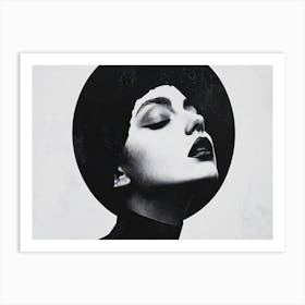 Black And White Portrait Of A Woman 12 Art Print