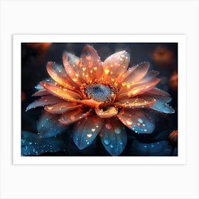 Flower In The Rain Art Print