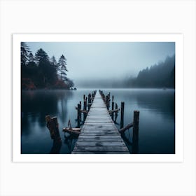 Pier In The Fog 5 Art Print