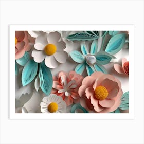 Paper Flowers 3 Art Print