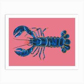 Lobster On Pink Art Print