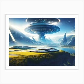 Spaceships In The Sky 1 Art Print