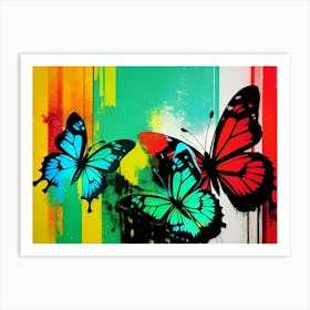 Colorful Butterflies 100 Art Print