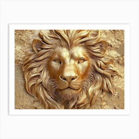 Lion Head 4 Art Print