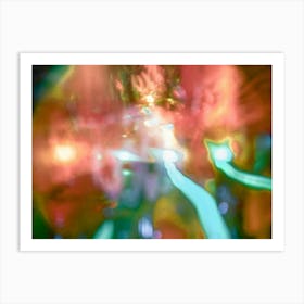Abstract Light Colorful Psychedelic Rainbow on Film Art Print