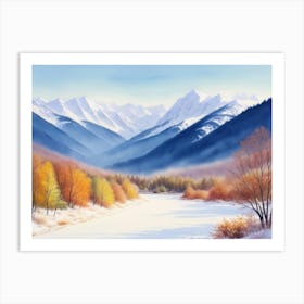 Cold Beauty: A Winter Landscape Art Print