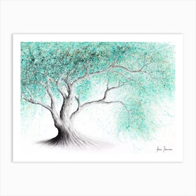 Mint Dream Tree Art Print