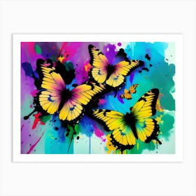 Colorful Butterflies 144 Art Print