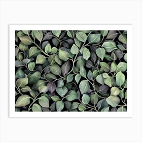 Eucalyptus Leaves Painting Art Print