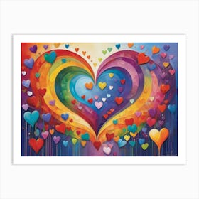 Rainbow Heart 8 Art Print