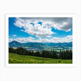 Panorama In The Alps Art Print