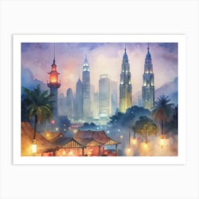 Night In Kuala Lumpur Art Print