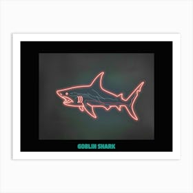 Neon Goblin Shark 7 Poster Art Print