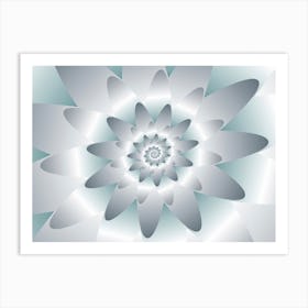 Swirl Flower Pattern Set High Art Print