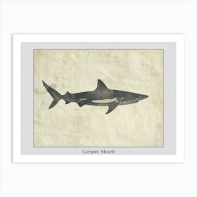 Carpet Shark Silhouette 6 Poster Art Print
