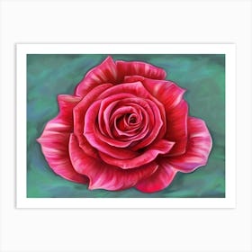 A red rose Art Print