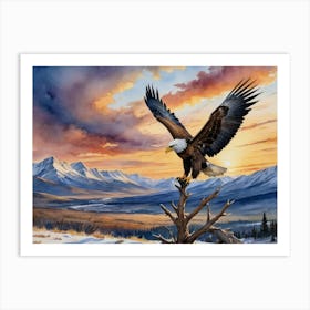 The Eagle's Noble Glory Bald Eagle Art Print