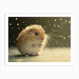 Hamster In The Snow 1 Art Print