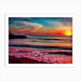 Sunset On The Beach 658 Art Print