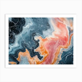 Abstract Marble Background Colored Art Print