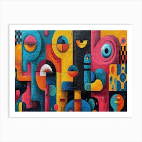 Colorful Chronicles: Abstract Narratives of History and Resilience. Abstract Painting 15 Art Print