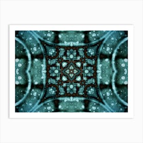 Modern Abstraction Emerald  Pattern  Art Print