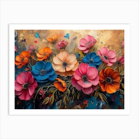 Colorful Flowers 3 Art Print