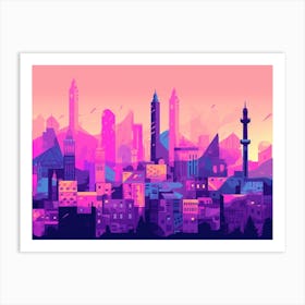 Cairo Skyline Art Print