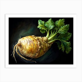 Watercolor Painting Of A Celery Root Art Print