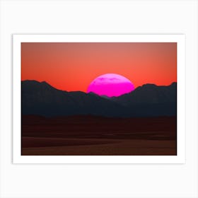 Sunset In The Desert 5 Art Print