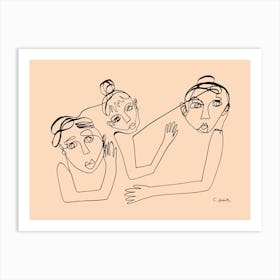 People, Peach Fuzz Art Print