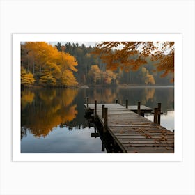 Dock At The Lake 1 Art Print