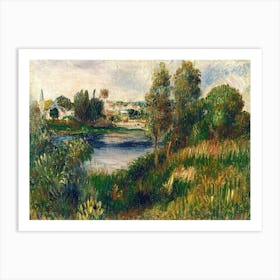 Landscape At Vétheuil, Pierre Auguste Renoir Art Print