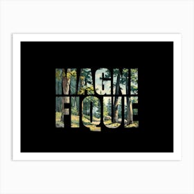 Magnifique Poster Retro Mountains Illustration 2 Art Print