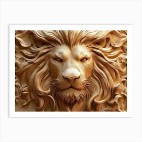 Lion Head 14 Art Print