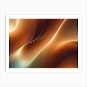 Abstract Image Of Brown Flowing Lines, Creating A Sense Of Movement And Energy 1 Art Print