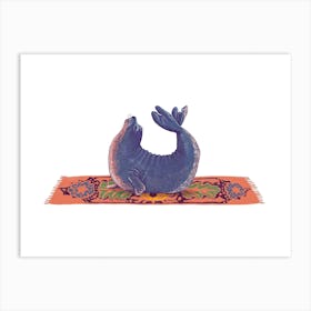 Seal Stretch - Animal Yoga Art Print